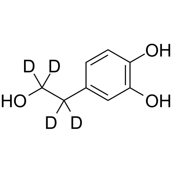 Hydroxytyrosol-d4 Chemical Structure Hydroxytyrosol-d4(Synonyms: DOPET-d4; 3,4-Dihydroxyphenethyl alcohol-d4; 3-Hydroxytyrosol-d4)