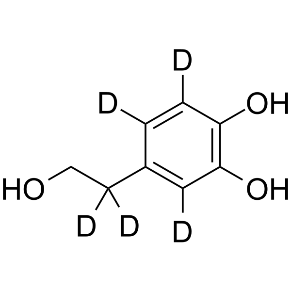 Hydroxytyrosol-d5 Chemical Structure Hydroxytyrosol-d5(Synonyms: DOPET-d5; 3,4-Dihydroxyphenethyl alcohol-d5; 3-Hydroxytyrosol-d5)