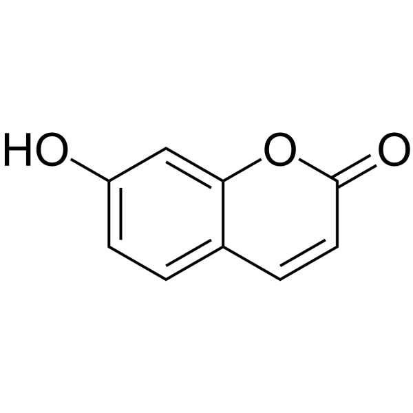 Umbelliferone(Synonyms: 7-羟基香豆素; 7-Hydroxycoumarin;  Hydrangin;  NSC 19790)