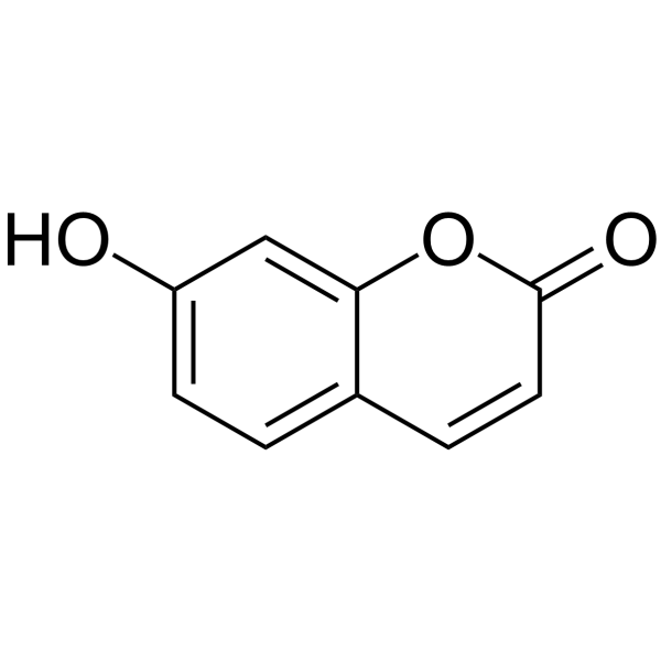 Umbelliferone Chemical Structure Umbelliferone(Synonyms: 7-羟基香豆素; 7-Hydroxycoumarin; Hydrangin; NSC 19790)