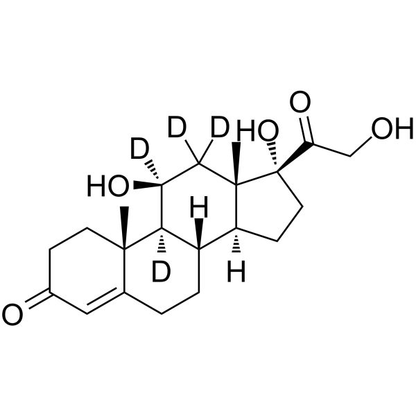Hydrocortisone-d4 Chemical Structure Hydrocortisone-d4(Synonyms: Cortisol-d4)