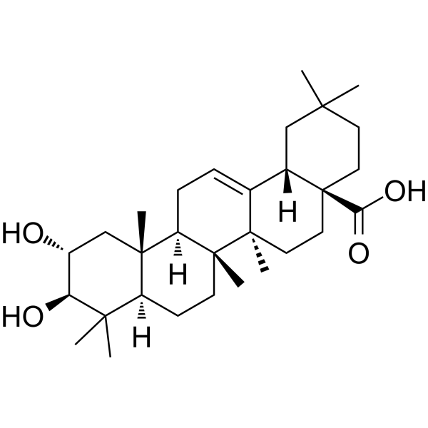 Maslinic acid(Synonyms: 山楂酸; Crategolic acid;  2α-Hydroxyoleanolic acid)
