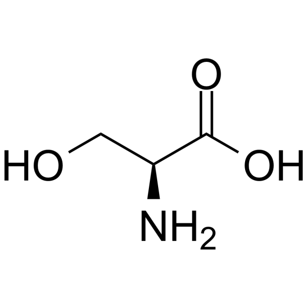 L-Serine Chemical Structure L-Serine(Synonyms: L-丝氨酸; (-)-Serine; (S)-Serine)