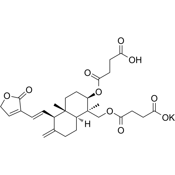 Kalii Dehydrographolidi Succinas(Synonyms: 穿琥宁; Potassium dehydroandrographolide succinate)