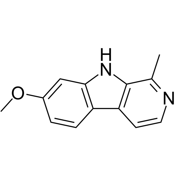 Harmine Chemical Structure Harmine(Synonyms: 去氢骆驼蓬碱; Telepathine)