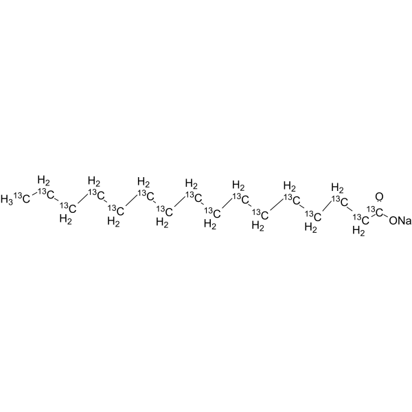 Palmitic acid-13C16 sodium