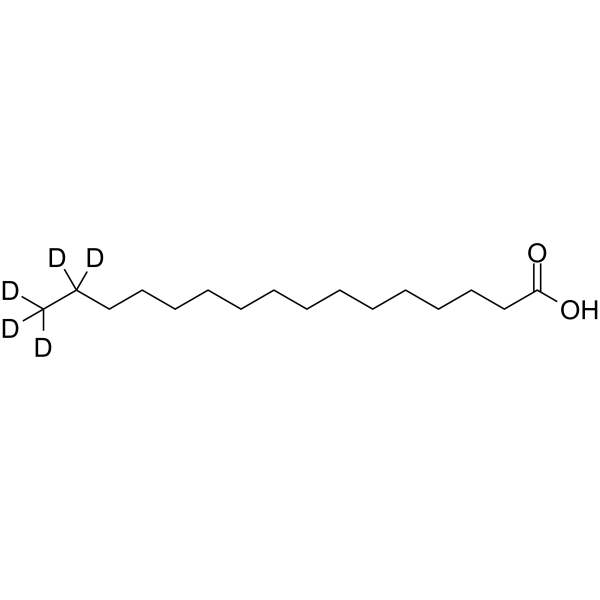 Palmitic acid-15,15,16,16,16-d5 Chemical Structure Palmitic acid-15,15,16,16,16-d5(Synonyms: 棕榈酸 d5)
