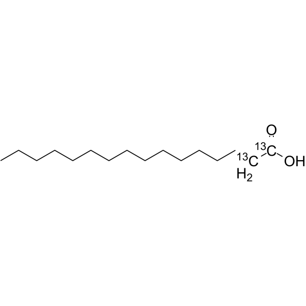 Palmitic acid-13C2 Chemical Structure Palmitic acid-13C2(Synonyms: 棕榈酸 13C2)