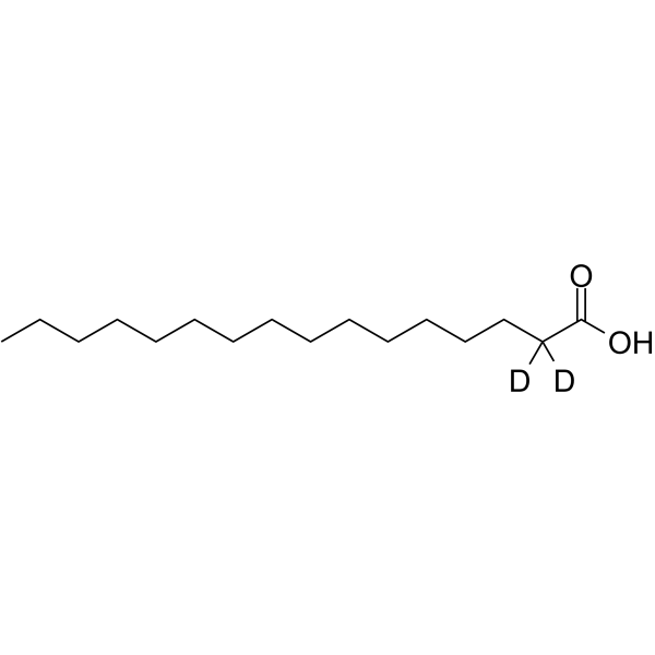 Palmitic acid-d2 Chemical Structure Palmitic acid-d2(Synonyms: 棕榈酸 d2)