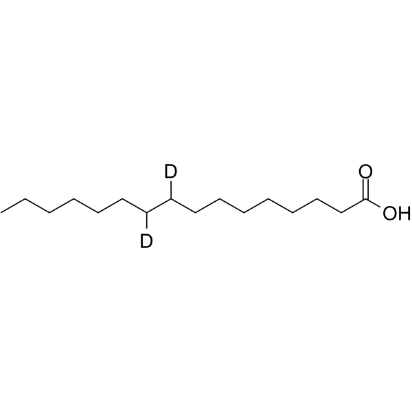 Palmitic acid-9,10-d2 Chemical Structure Palmitic acid-9,10-d2(Synonyms: 棕榈酸 d2)