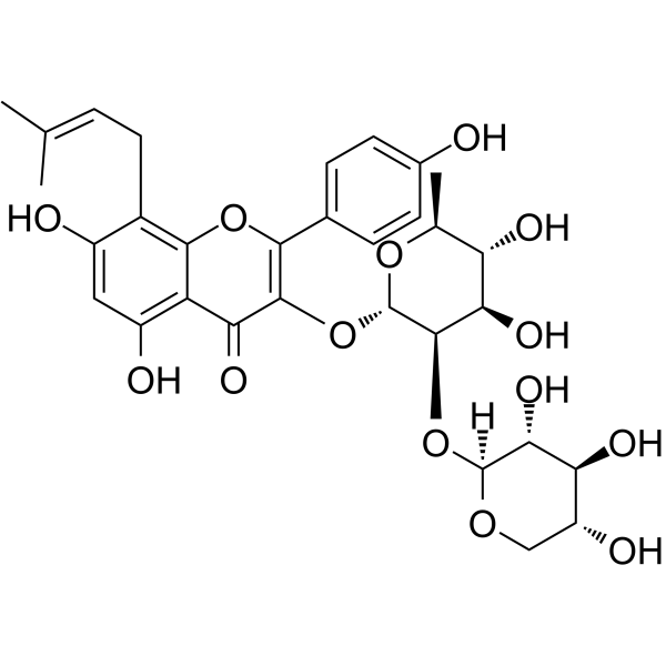 Ikarisoside F(Synonyms: Ikarisoside-F;  Icarisoside-F)