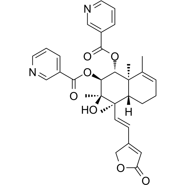 Scutebarbatine A(Synonyms: (-)-Scutebarbatine A)