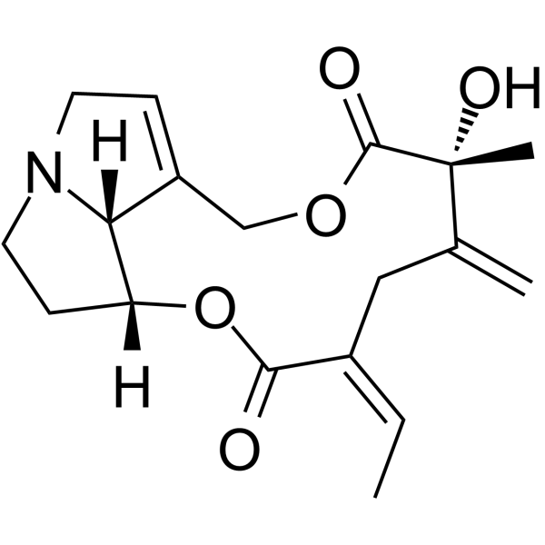 Seneciphylline Chemical Structure Seneciphylline(Synonyms: 千里光菲灵碱)