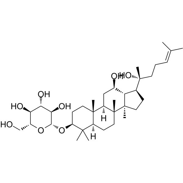 20(R)-Ginsenoside Rh2 Chemical Structure 20(R)-Ginsenoside Rh2(Synonyms: 20(R)-人参皂苷Rh2)