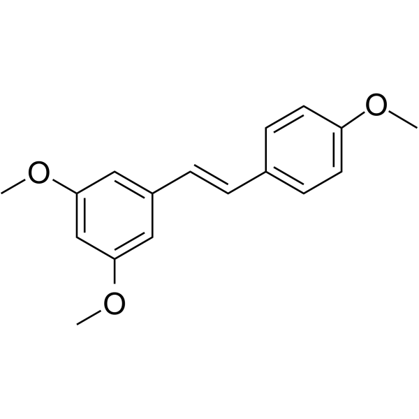 trans-Trimethoxyresveratrol(Synonyms: trans-trismethoxy Resveratrol;  E-Resveratrol Trimethyl Ether;  Tri-O-methylresveratrol)