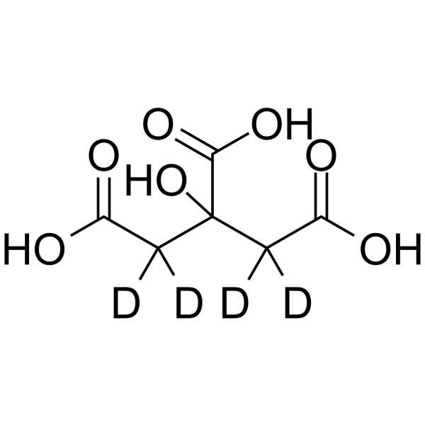 Citric acid-d4 Chemical Structure Citric acid-d4(Synonyms: 柠檬酸 d4)