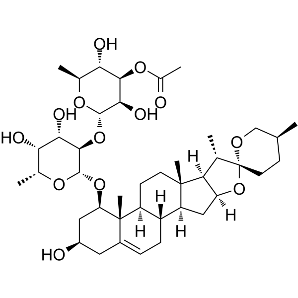 Lirioprolioside B Chemical Structure Lirioprolioside B(Synonyms: 山麦冬皂苷B)