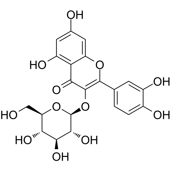 Isoquercetin(Synonyms: 槲皮素-3-葡萄糖苷; Quercetin 3-glucoside)