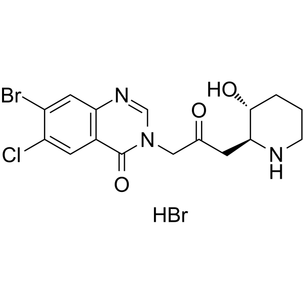 Halofuginone hydrobromide(Synonyms: 常山酮溴酸盐; RU-19110 hydrobromide)