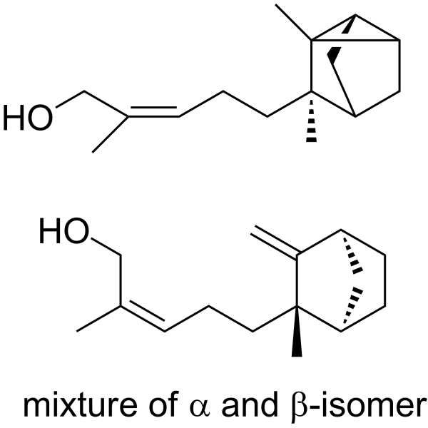 Santalol Chemical Structure Santalol(Synonyms: 檀香醇)