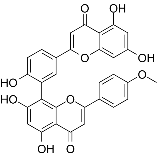 Podocarpusflavone A(Synonyms: 竹柏双黄酮 A；罗汉松双黄酮A)