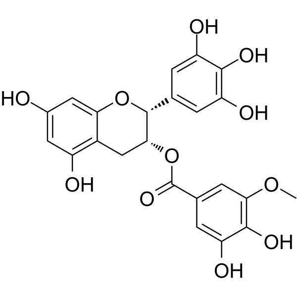 (-)-Epigallocatechin-3-(3''-O-methyl) gallate Chemical Structure (-)-Epigallocatechin-3-(3