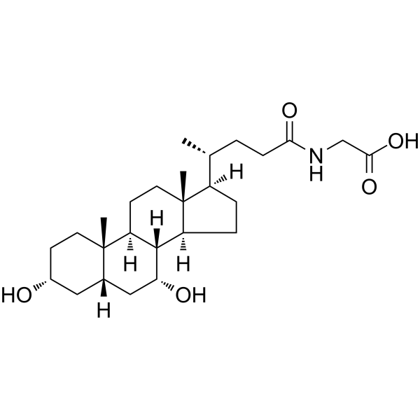 Glycochenodeoxycholic acid(Synonyms: 甘氨鹅脱氧胆酸; Chenodeoxycholylglycine)