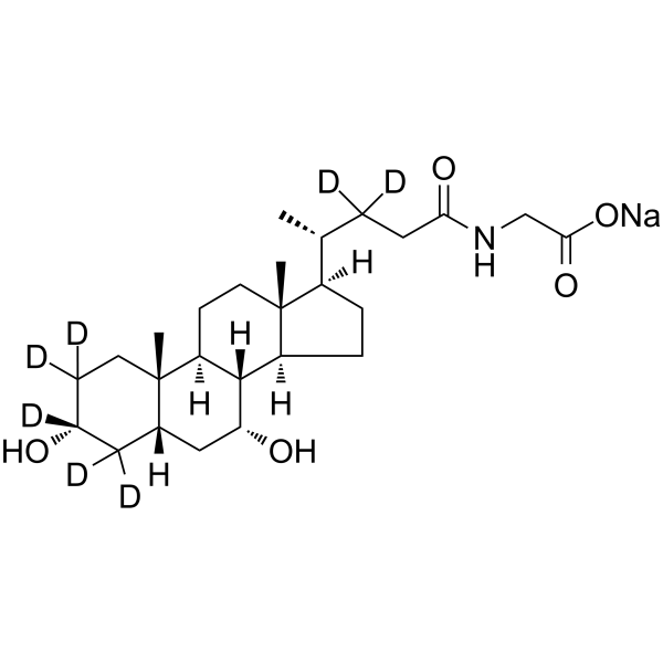 Glycochenodeoxycholic acid-d7 sodium(Synonyms: Chenodeoxycholylglycine-d7 sodium;  Sodium glycochenodeoxycholate-d7)