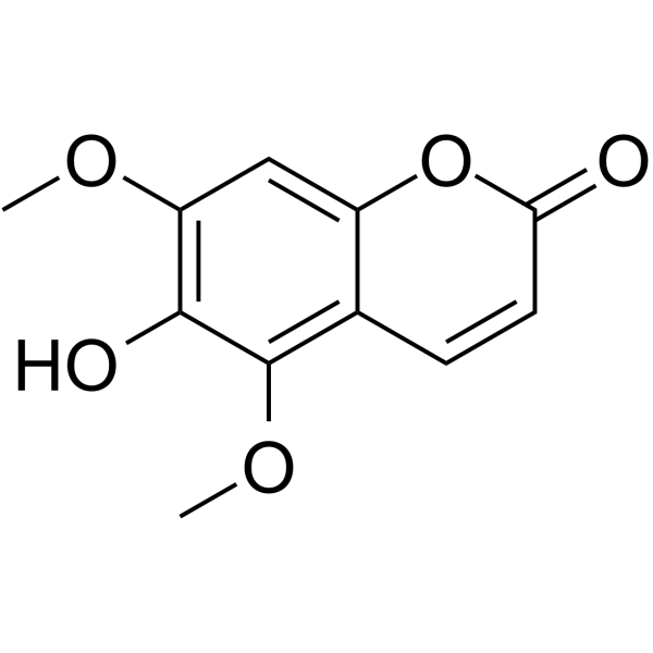 Fraxinol Chemical Structure Fraxinol(Synonyms: 白蜡树精)