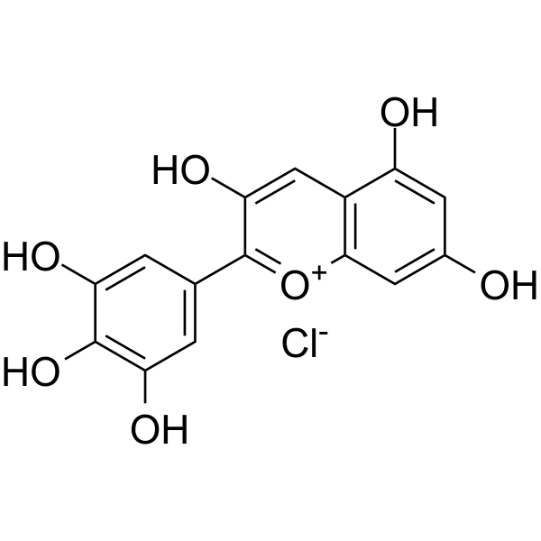 Delphinidin chloride(Synonyms: 氯化花翠素)