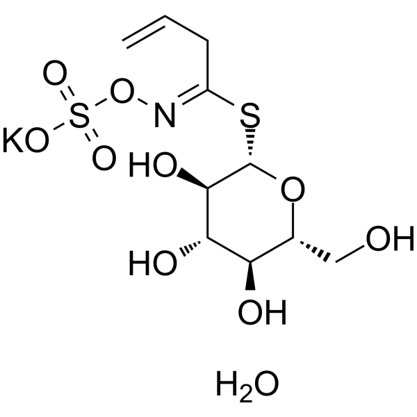 Sinigrin hydrate(Synonyms: 黑芥子硫苷酸钾一水；芥子甙单水合物)