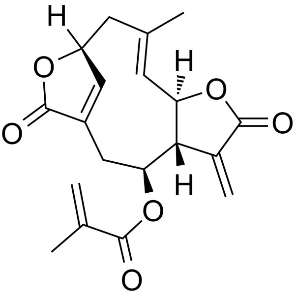 Deoxyelephantopin Chemical Structure Deoxyelephantopin(Synonyms: 去氧地胆草素)