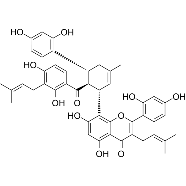 Kuwanon H Chemical Structure Kuwanon H(Synonyms: 桑皮酮 H;桑黄酮 H)