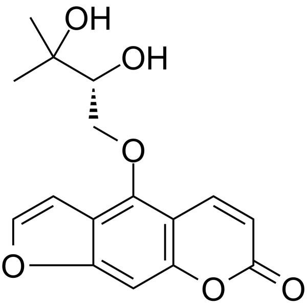 Oxypeucedanin hydrate Chemical Structure Oxypeucedanin hydrate(Synonyms: (+)-Oxypeucedanin hydrate)