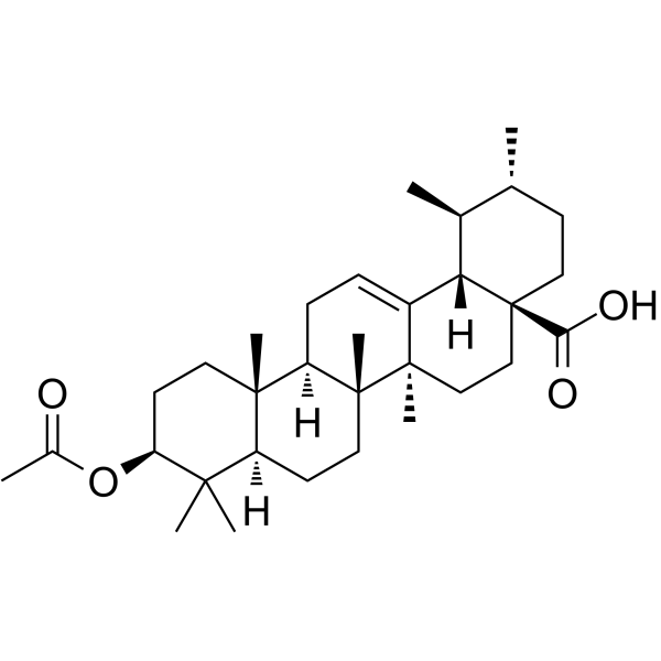 Ursolic acid acetate Chemical Structure Ursolic acid acetate(Synonyms: 熊果酸乙酸酯; Acetylursolic acid; 3-Acetylursolic acid)