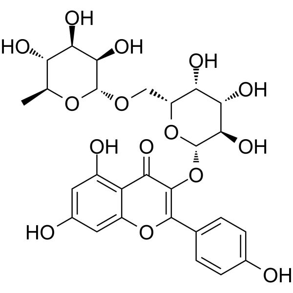 Biorobin(Synonyms: 山奈酚3-O-洋槐糖苷; Kaempferol 3-O-robinobioside)
