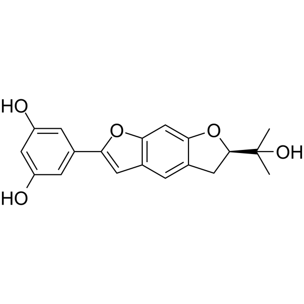 Moracin O Chemical Structure Moracin O(Synonyms: 桑辛素O)
