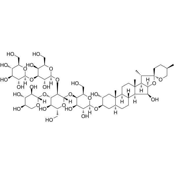 Digitonin Chemical Structure Digitonin(Synonyms: 洋地黄皂苷)
