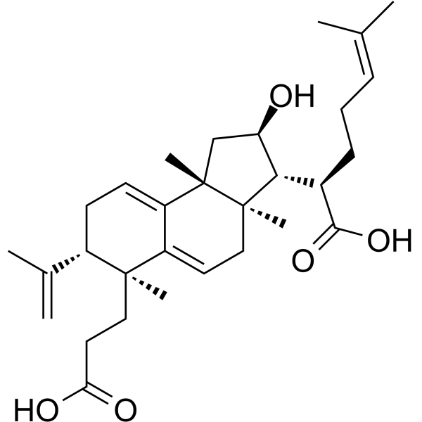 Poricoic acid B Chemical Structure Poricoic acid B(Synonyms: 茯苓新酸 B)
