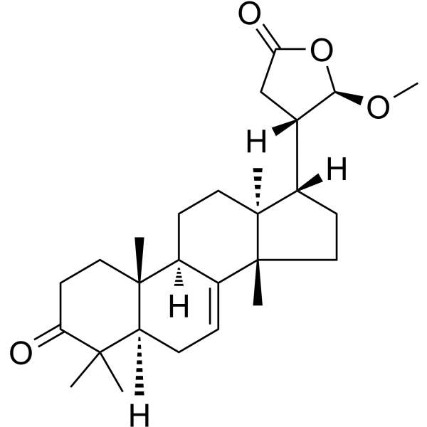 3-Oxo-21α-methoxy-24,25,26,27-tetranortirucall-7-ene-23(21)-lactone