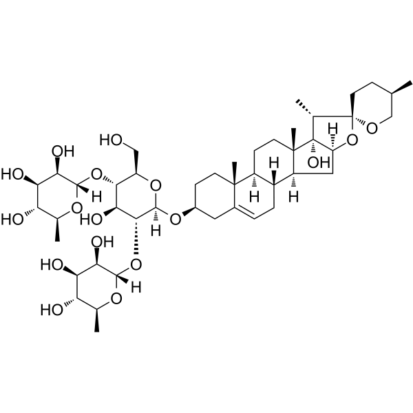 Pennogenin 3-O-beta-chacotrioside Chemical Structure Pennogenin 3-O-beta-chacotrioside