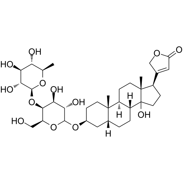 Glucodigifucoside Chemical Structure Glucodigifucoside(Synonyms: 洋地黄毒苷元葡萄糖基岩藻糖苷)