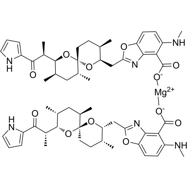 Calcimycin hemimagnesium(Synonyms: A-23187 hemimagnesium; Antibiotic A-23187 hemimagnesium)