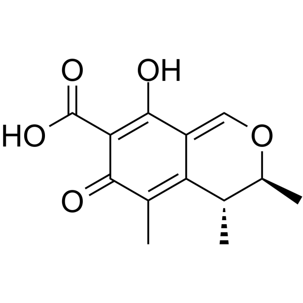 Citrinin Chemical Structure Citrinin(Synonyms: 桔霉素; NSC 186)