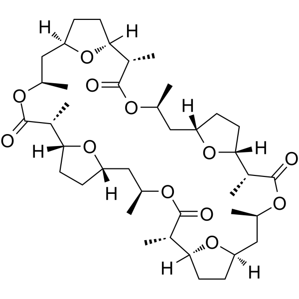 Nonactin Chemical Structure Nonactin(Synonyms: 无活菌素; Ammonium ionophore I)