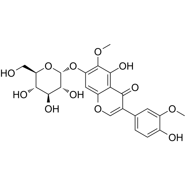 Iristectorin B(Synonyms: 鸢尾甲苷 B；鸢尾新苷；鸢尾甲黄素A-7-O-葡萄糖苷)