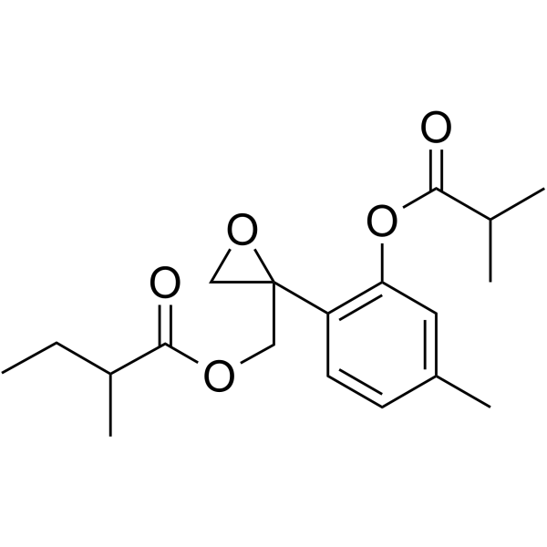 8,​9-​Epoxy-​3-​isobutyryloxy-​10-​(2-​methylbutanoyl)​thymol(Synonyms: 8,9-环氧-3-异丁酰-10-(2-甲基丁酰) 百里草酚)