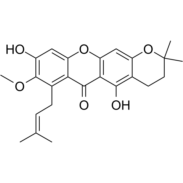 3-Isomangostin Chemical Structure 3-Isomangostin(Synonyms: 3-异倒捻子素)