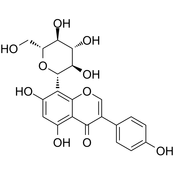 Genistein 8-c-glucoside(Synonyms: 染料木素 8-C-葡萄糖苷; G8CG)
