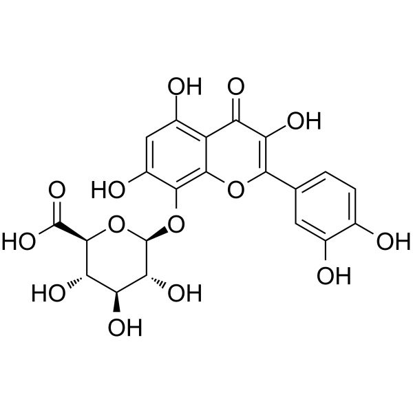 Hibifolin(Synonyms: 棉花皮素-8-O-葡萄糖醛酸苷)